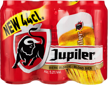 Jupiler set van 6 blikken van 0,44 liter Jupiler set van 6 blikken van 0,44 liter